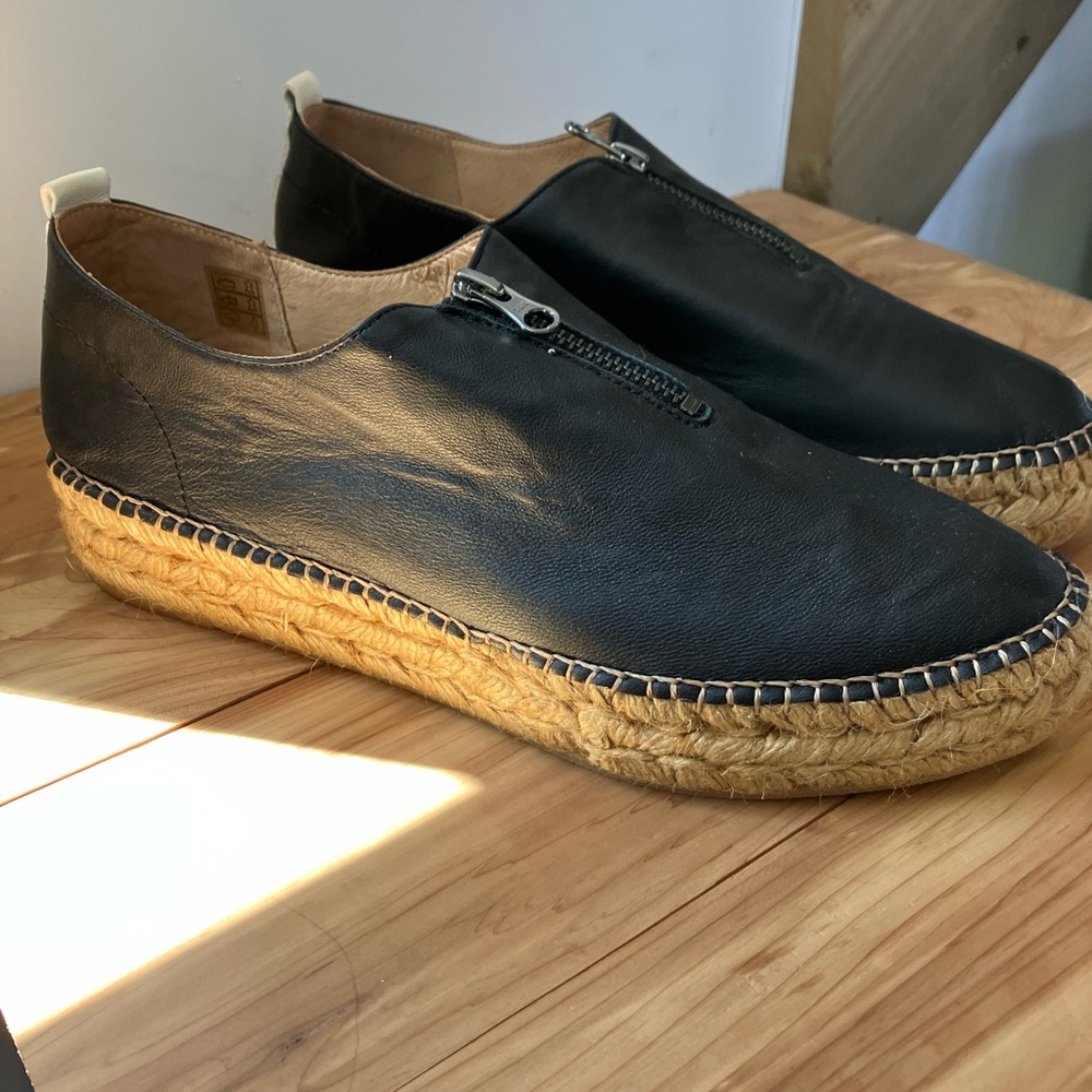 Eric Michael Serena Leather Espadrilles